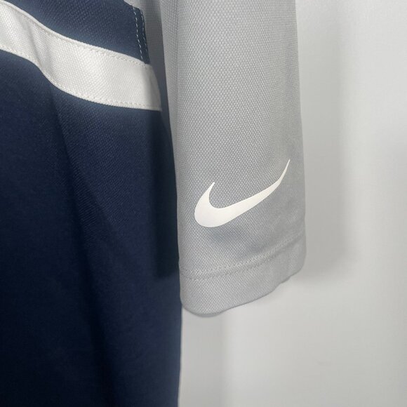 Nike Victory Colorblock Polo Mens 2XL Activewear Logo Short Sleeve Blue Gray - Picture 2 of 6